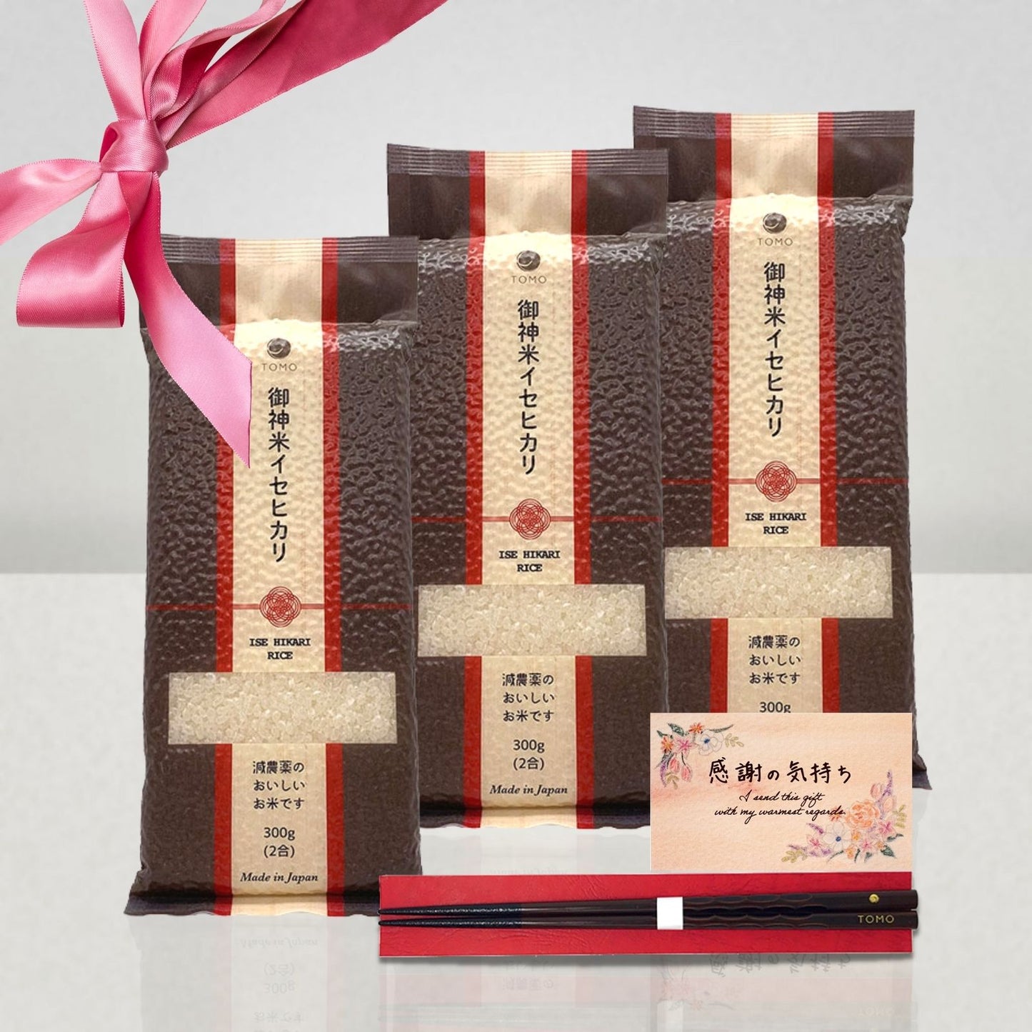 Gourmet Gift Isehikari Rice Tablets with Chopsticks & Message Card