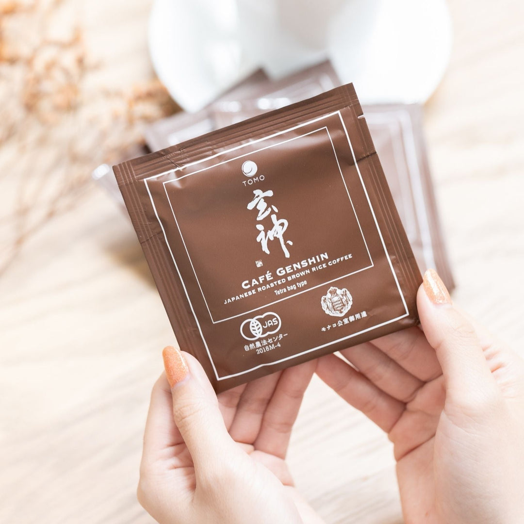 Japanese Gourmet Gift Genshin Brown Rice Coffee (8 tetra bags) with Message Card