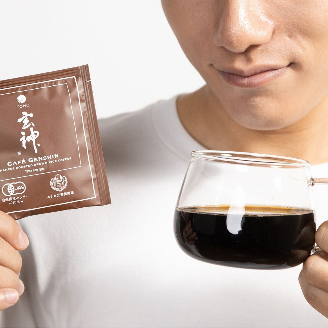 Japanese Gourmet Gift Genshin Brown Rice Coffee (8 tetra bags) with Message Card