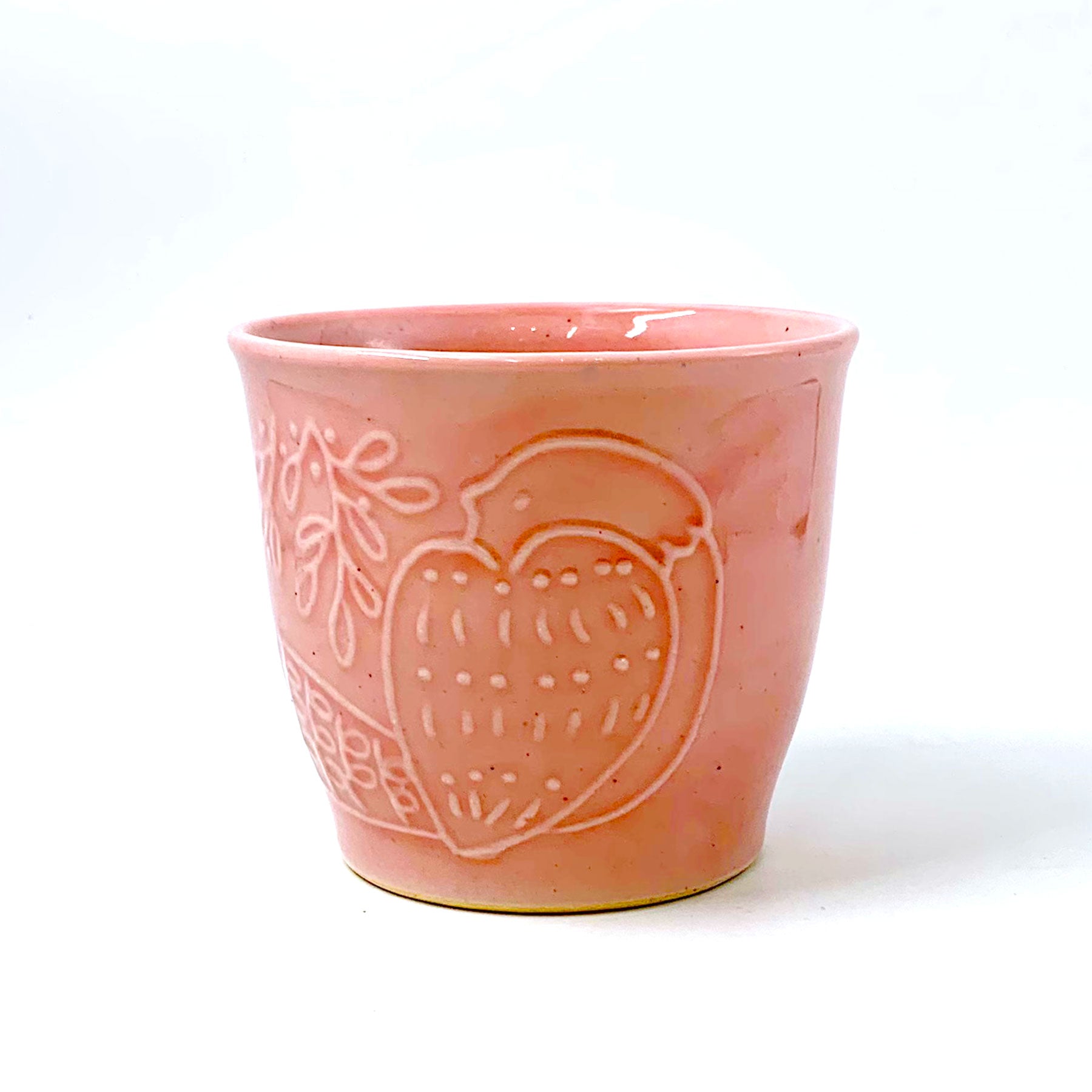 Café Genshin Cup & Plate Set [Hasami Ware] Forest & Bird (Pink)
